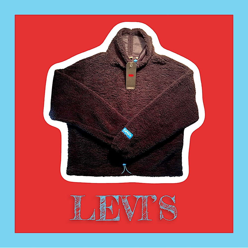 LEVI’S Black Sherpa Pull-Over
